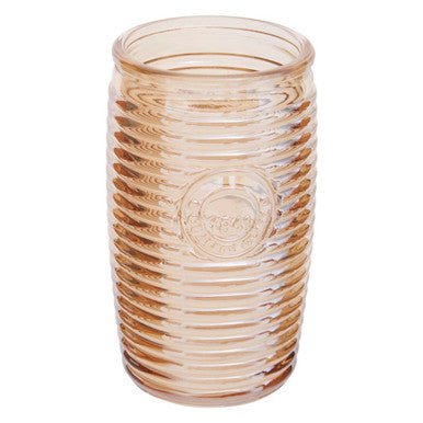 Dayla Set of Four Gold Ribbed Glass Tumblers - Image 7