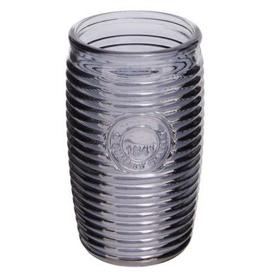 Dayla Set of Four Grey Ribbed Glass Tumblers - Image 7