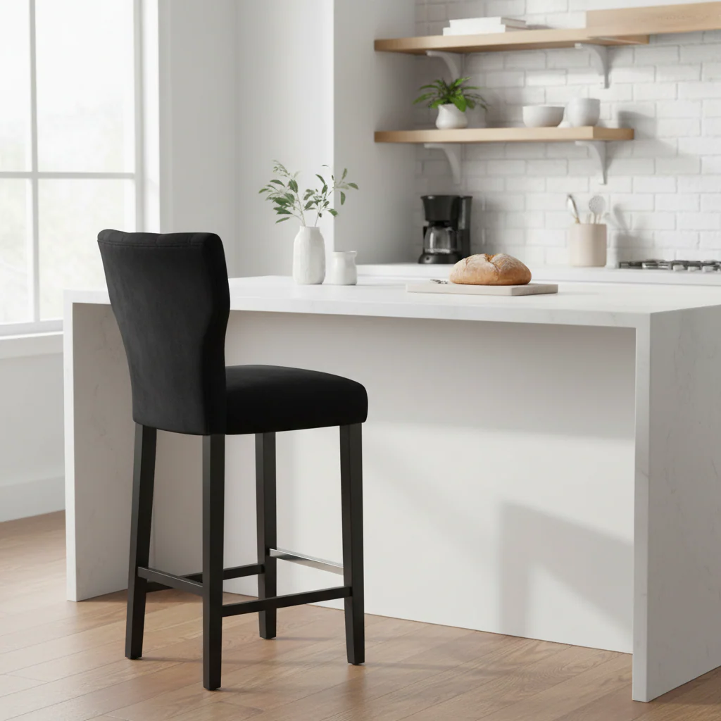 Decatour Black Bar Stool - Image 3