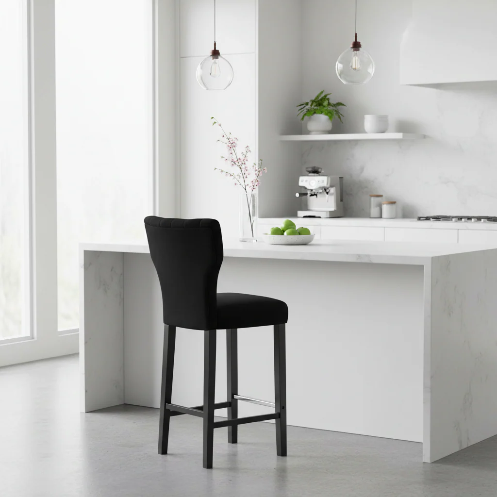 Decatour Black Bar Stool - Image 4