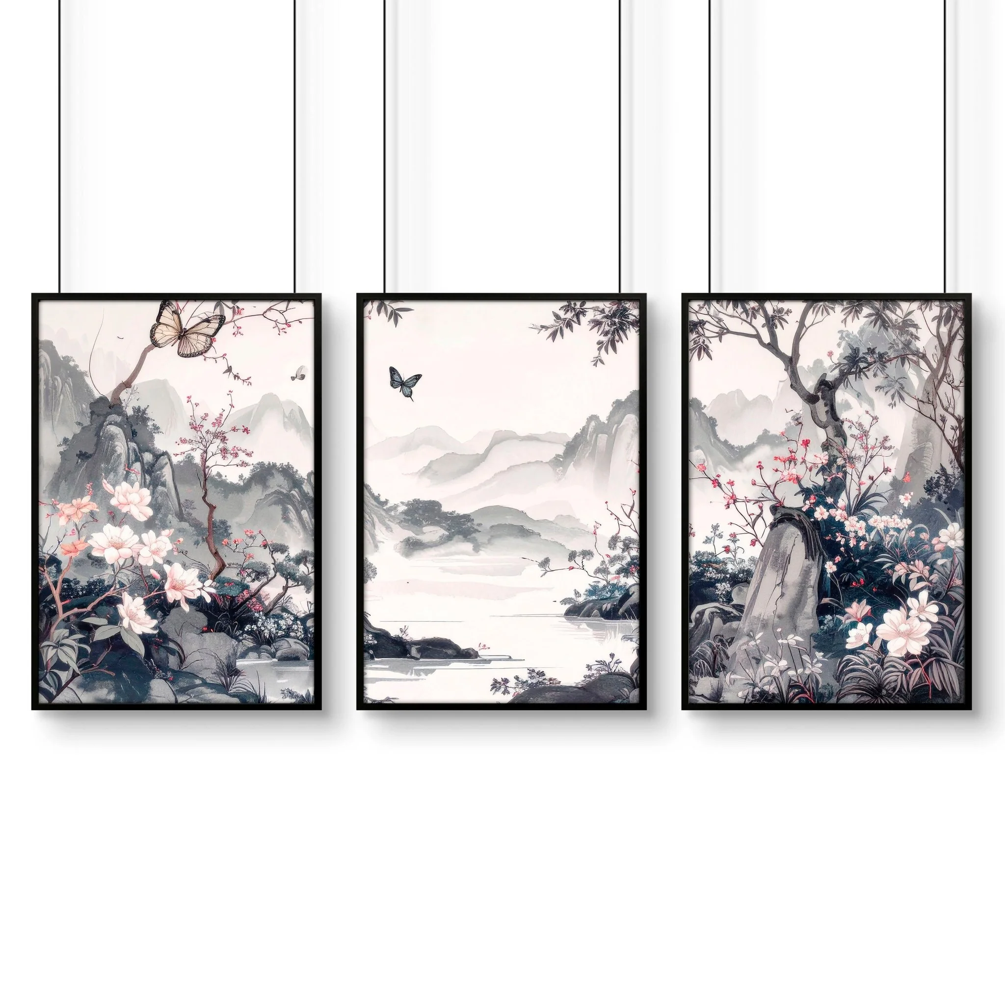 Decorating Bedroom Walls | Set of 3 Chinoiserie Wall art Prints - Image 8