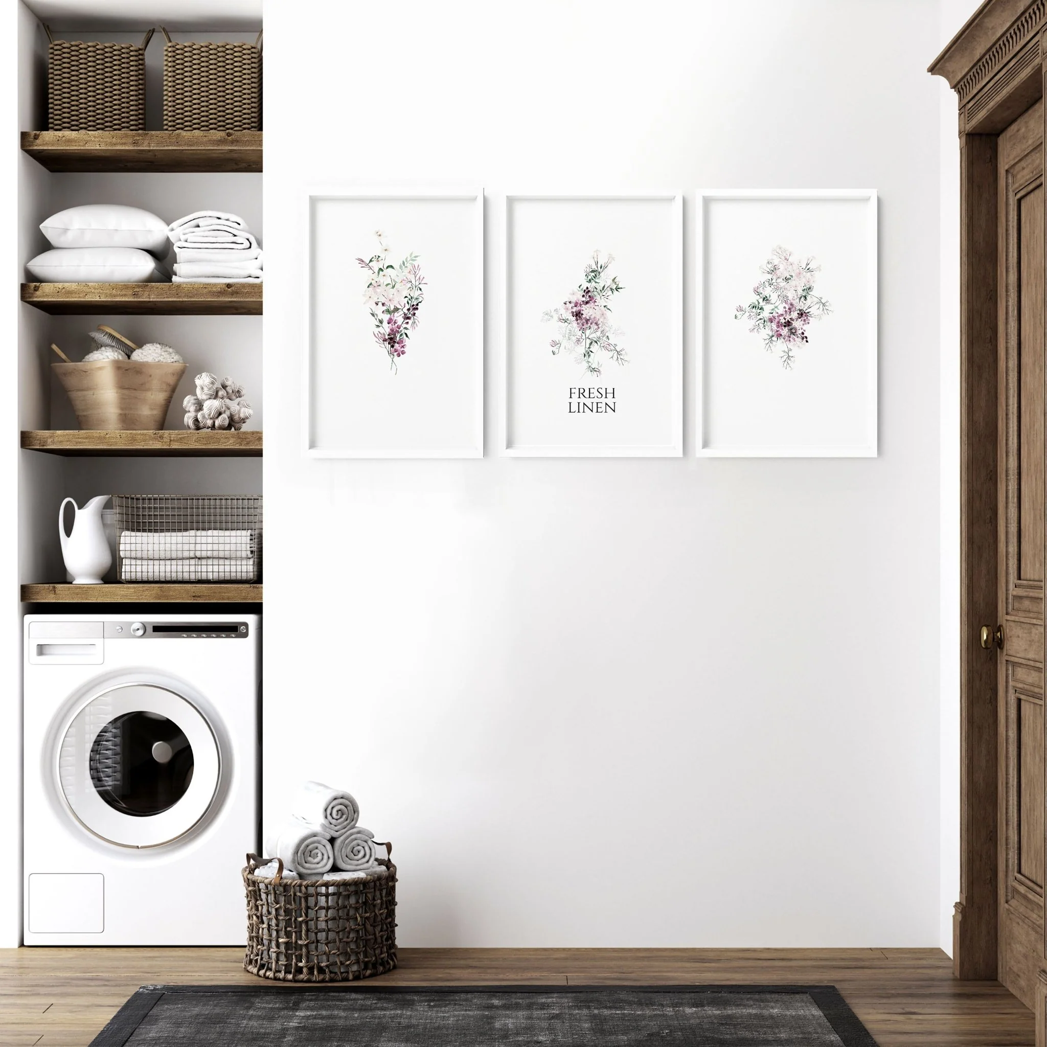Decorative Laundry Room Accessories | Set of 3 wall art prints - Image 3