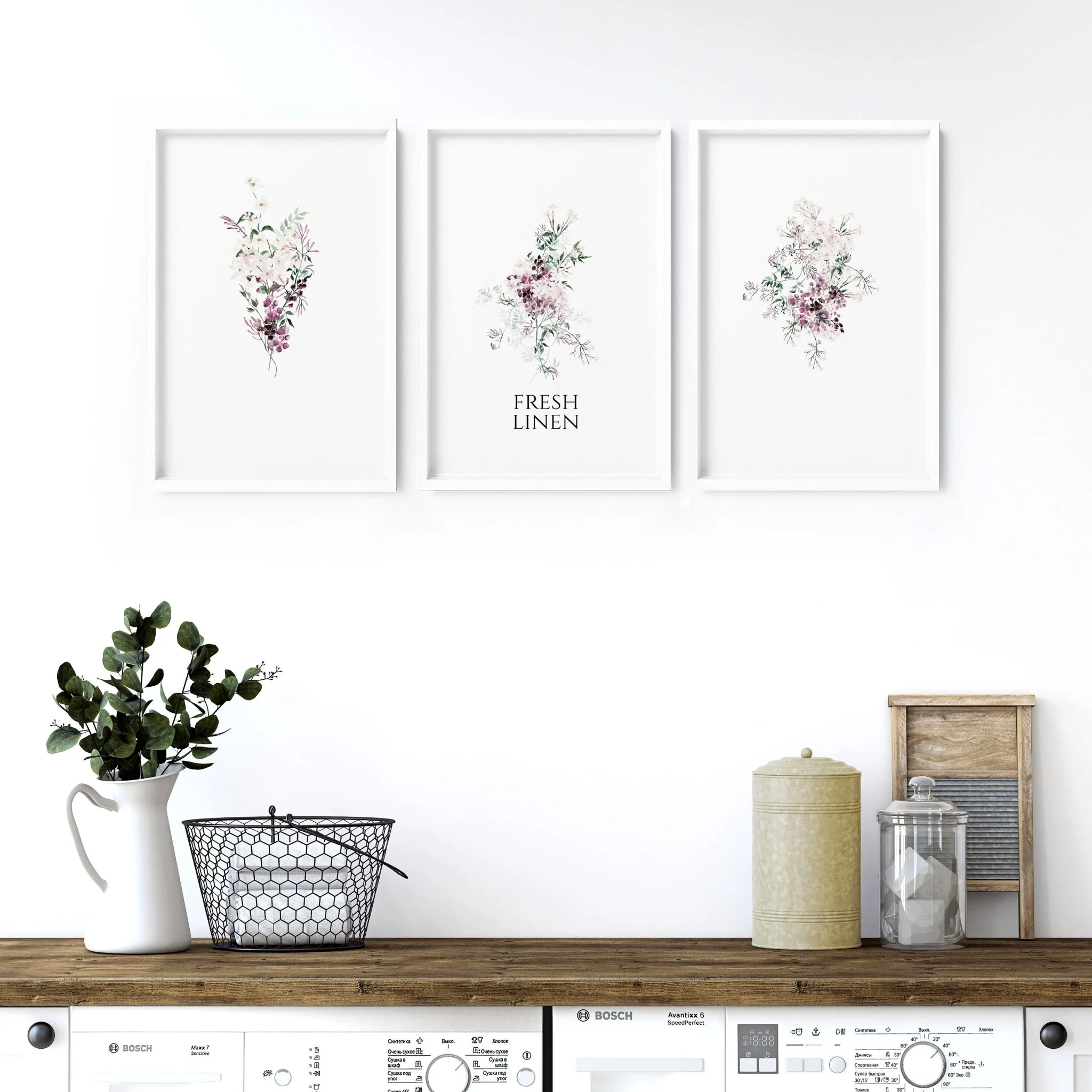 Decorative Laundry Room Accessories | Set of 3 wall art prints - Image 4