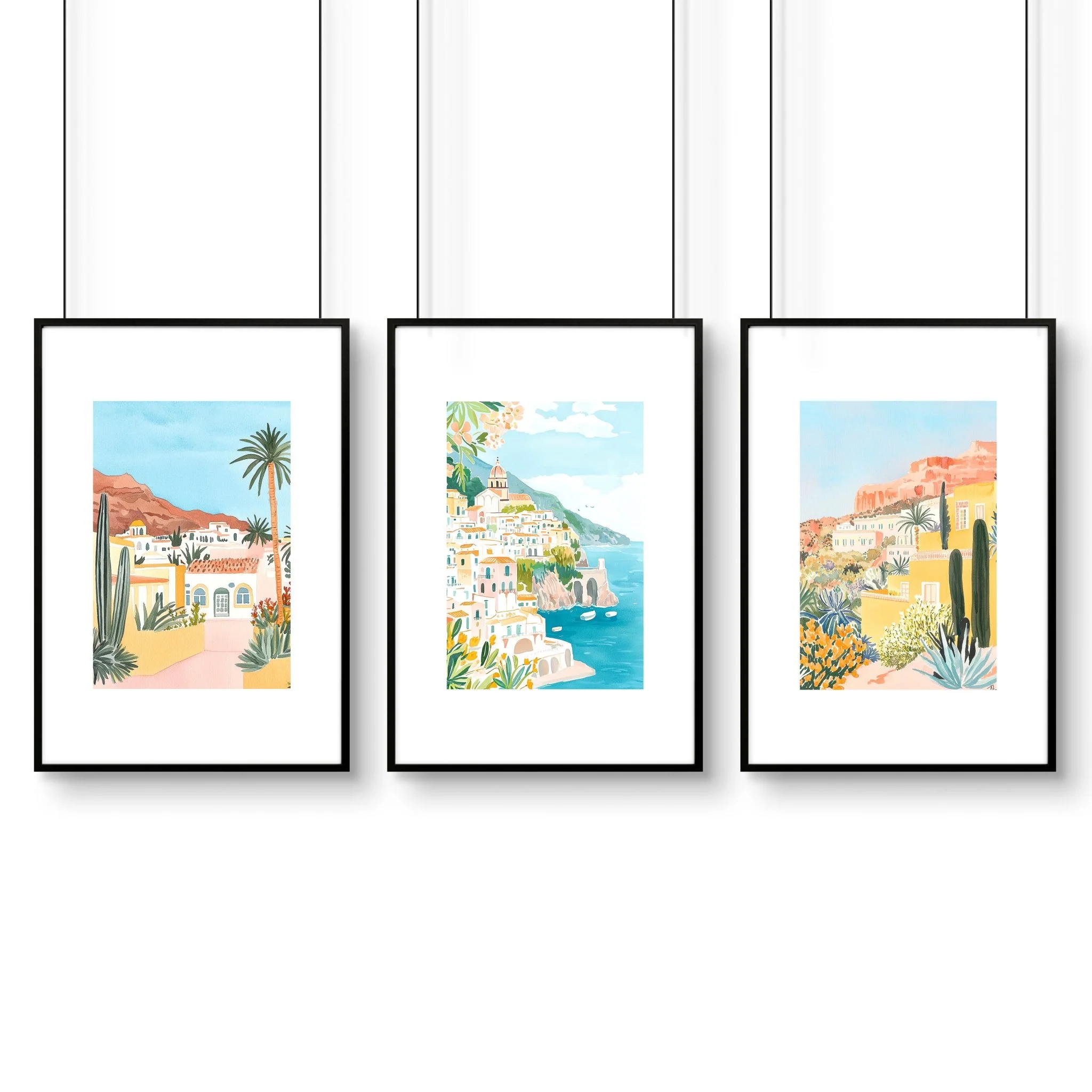 Decorative Pictures For Living Room | Set of 3 Beach Decor Wall art Prints - Image 11