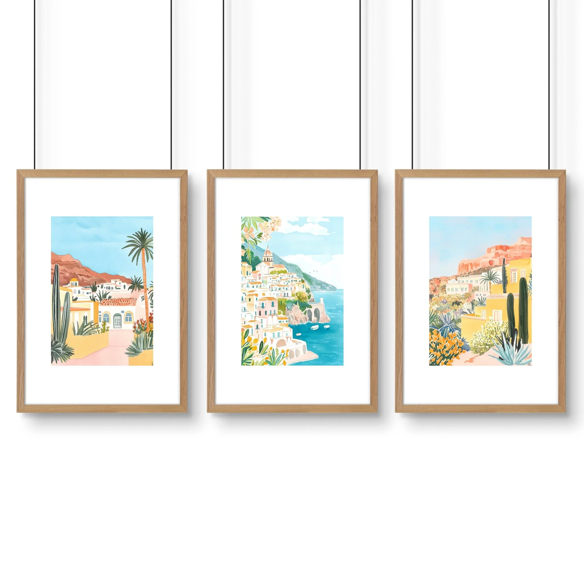 Decorative Pictures For Living Room | Set of 3 Beach Decor Wall art Prints - Image 12