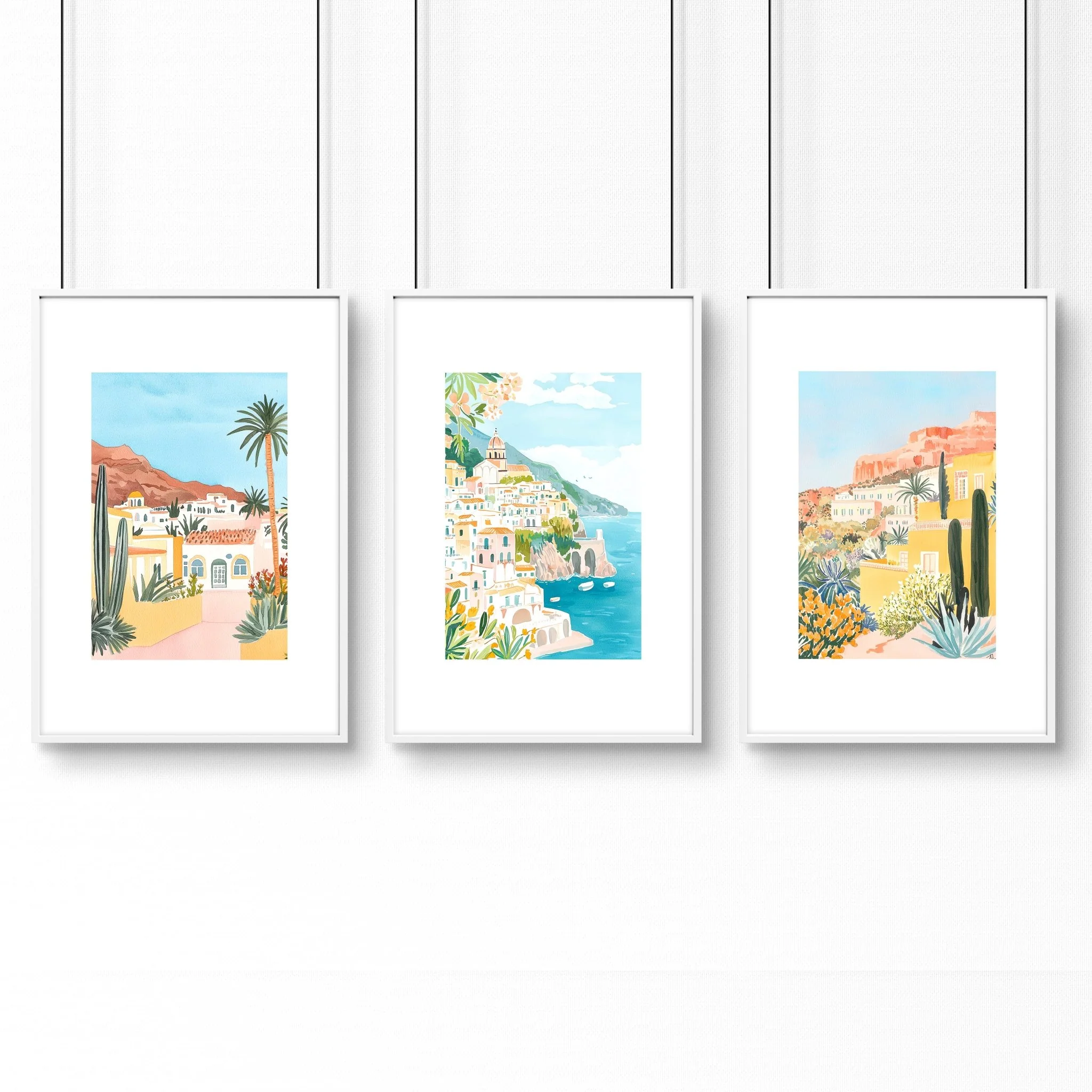 Decorative Pictures For Living Room | Set of 3 Beach Decor Wall art Prints - Image 13