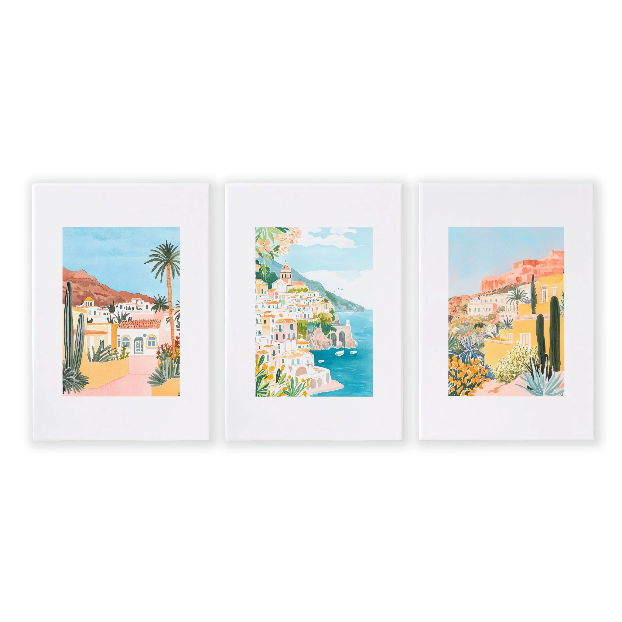 Decorative Pictures For Living Room | Set of 3 Beach Decor Wall art Prints - Image 14