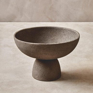 Deriva Small Textured Grey Pedestal Bowl - Image 5