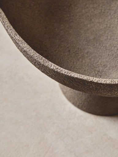 Deriva Small Textured Grey Pedestal Bowl - Image 9