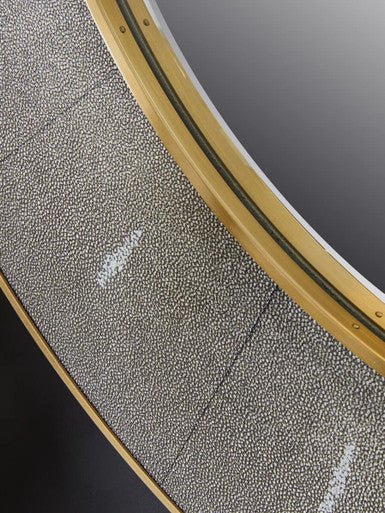 Deruta Grey Shagreen Wall Mirror - Image 8