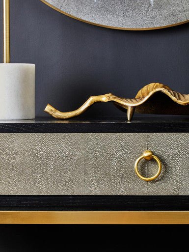 Deruta Shagreen Effect One Drawer Console Table - Image 10
