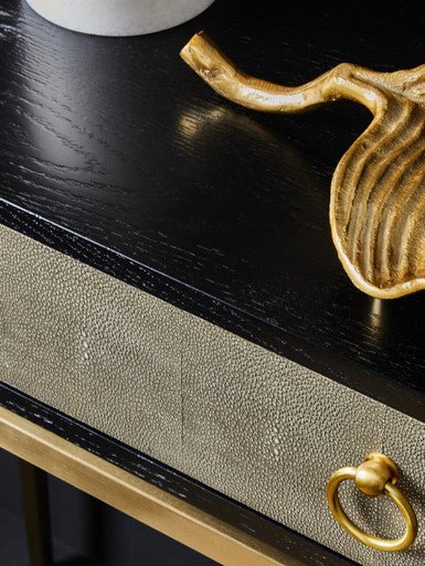 Deruta Shagreen Effect One Drawer Console Table - Image 11
