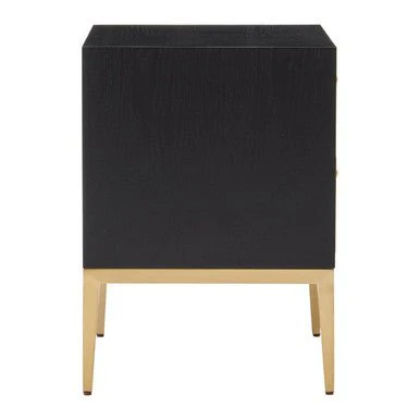 Deruta Two Drawer Grey Shagreen Effect Side Table - Image 7