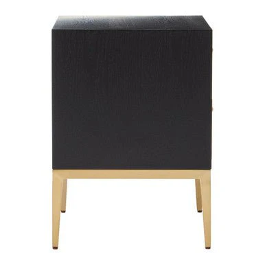 Deruta Two Drawer Grey Shagreen Effect Side Table - Image 8