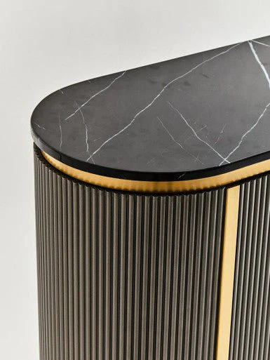 Dervio Two Door Marble Top Sideboard - Image 14