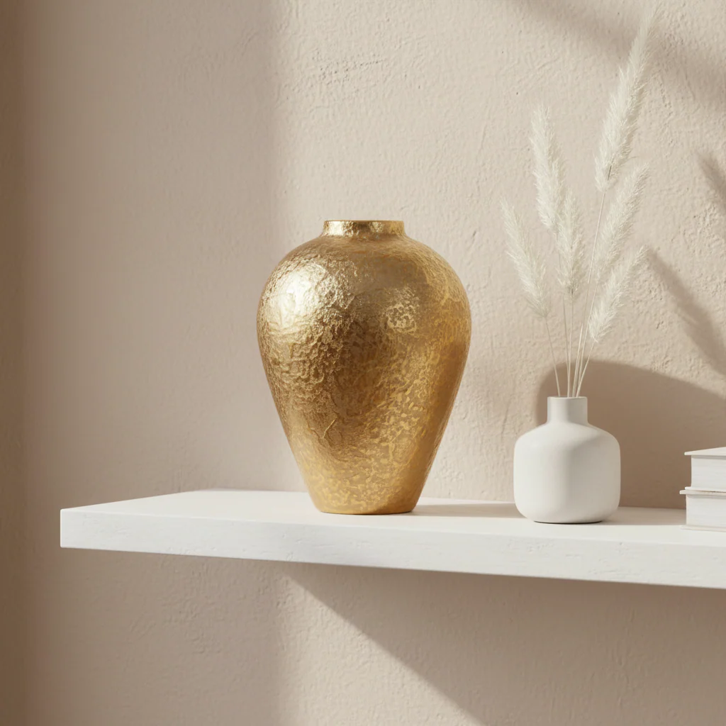 Dion Small Ombre Silver and Gold Finish Vase - Image 3