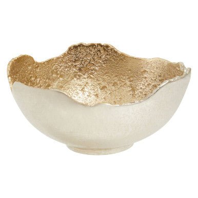 Dion Small Two Toned Silver and Gold Finish Bowl - Image 5