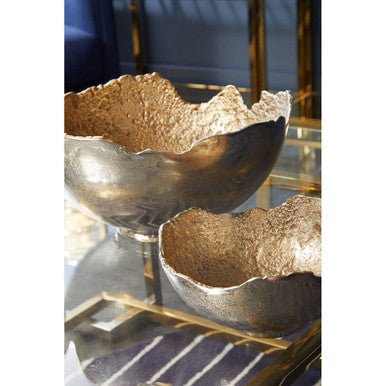 Dion Small Two Toned Silver and Gold Finish Bowl - Image 6