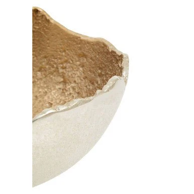 Dion Small Two Toned Silver and Gold Finish Bowl - Image 7
