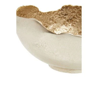 Dion Small Two Toned Silver and Gold Finish Bowl - Image 8