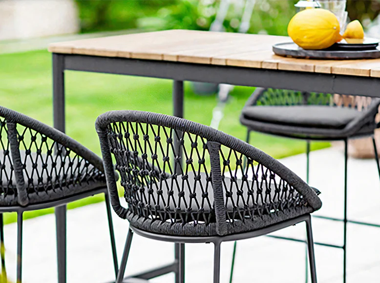 Dmitry Outdoor Garden Table and bar Stool Set - Image 10