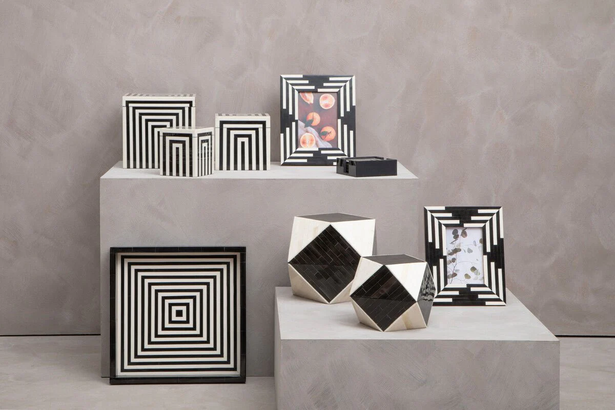 Donato 5In X 7In Black And White Stripe Photo Frame - Image 12