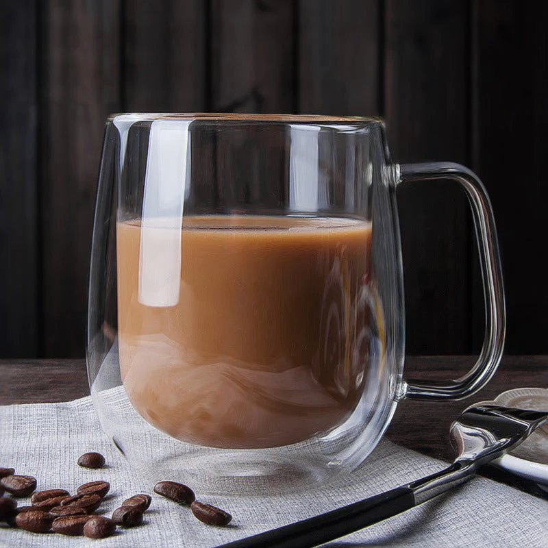 Double-layer High Borosilicate Glass Water Cup Heat-resistant Belt Handle - Image 6