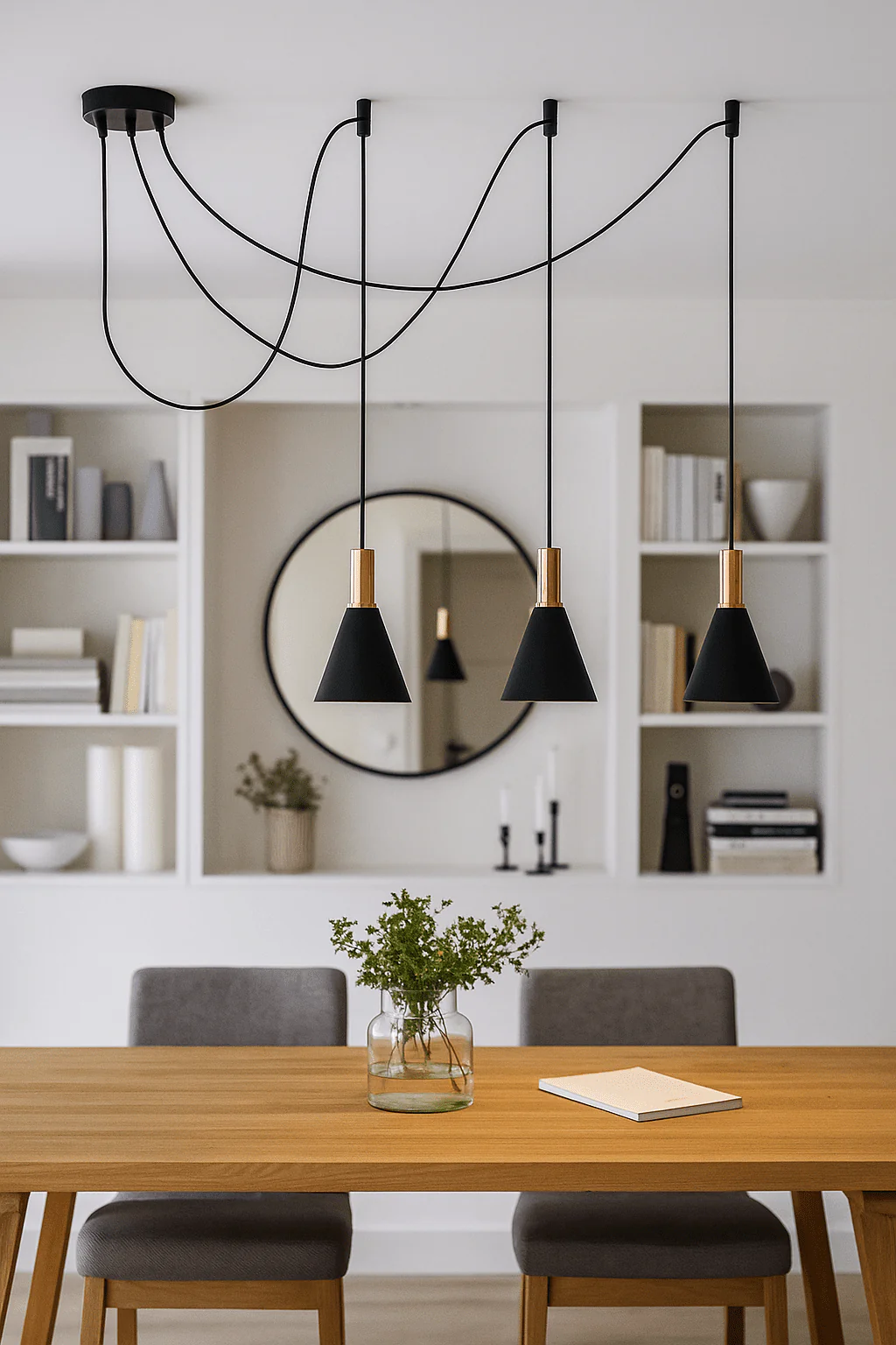E27 Round Pendants - 63122B - 3x10W E27 pendant. - Image 4