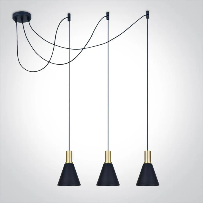 E27 Round Pendants - 63122B - 3x10W E27 pendant. - Image 5