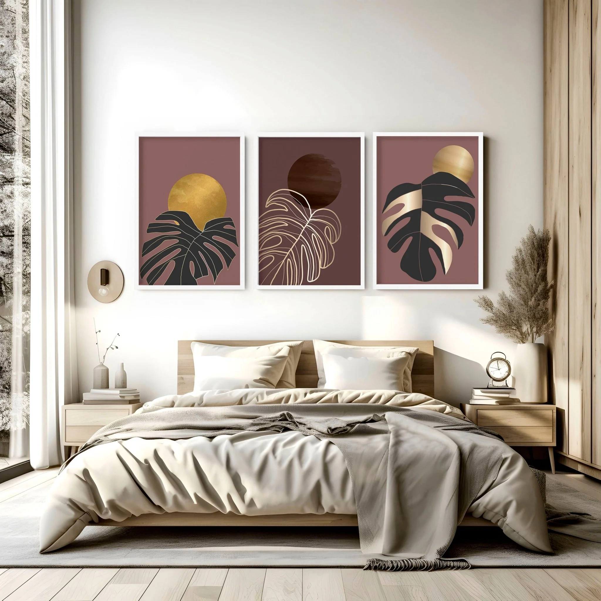 Bedroom wall prints | set of 3 Earth toned wall art prints - Image 7