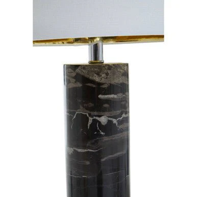 Ebony Table Lamp Chrome Base - Image 10