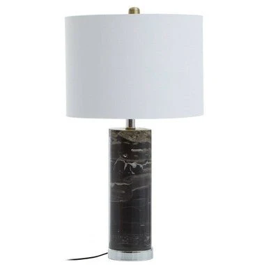 Ebony Table Lamp Chrome Base - Image 9