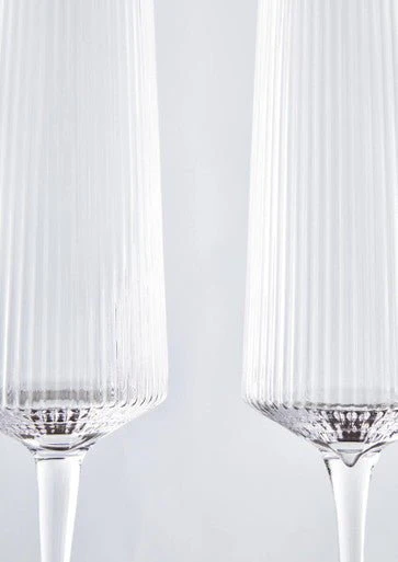 Eldon Set of Four Ribbed Champagne Glasses - Image 7