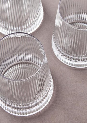 Eldon Set of Four Ribbed Glass Tumblers - Image 3