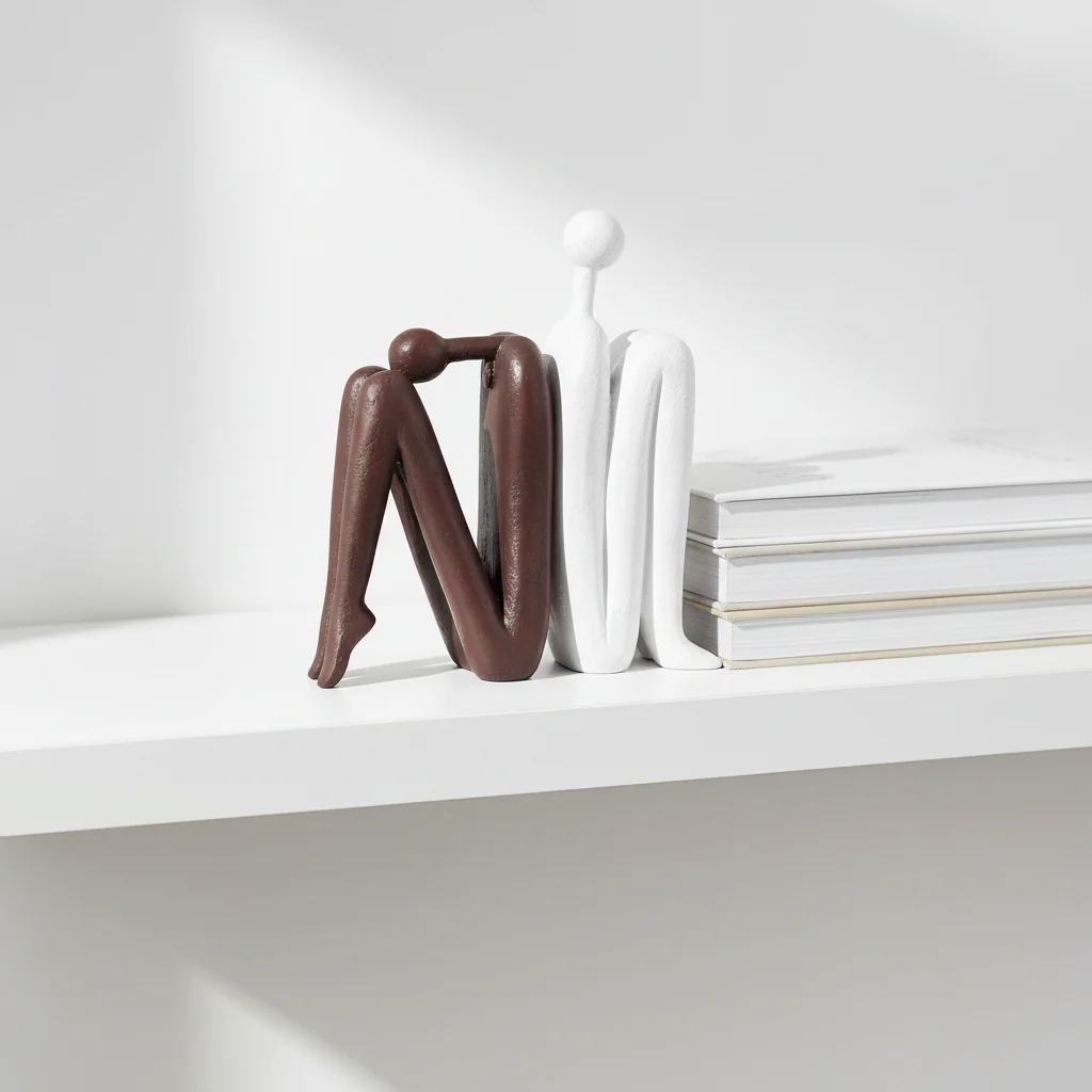 Eleni Bookends for Shelves Decorative, Resin - Image 4