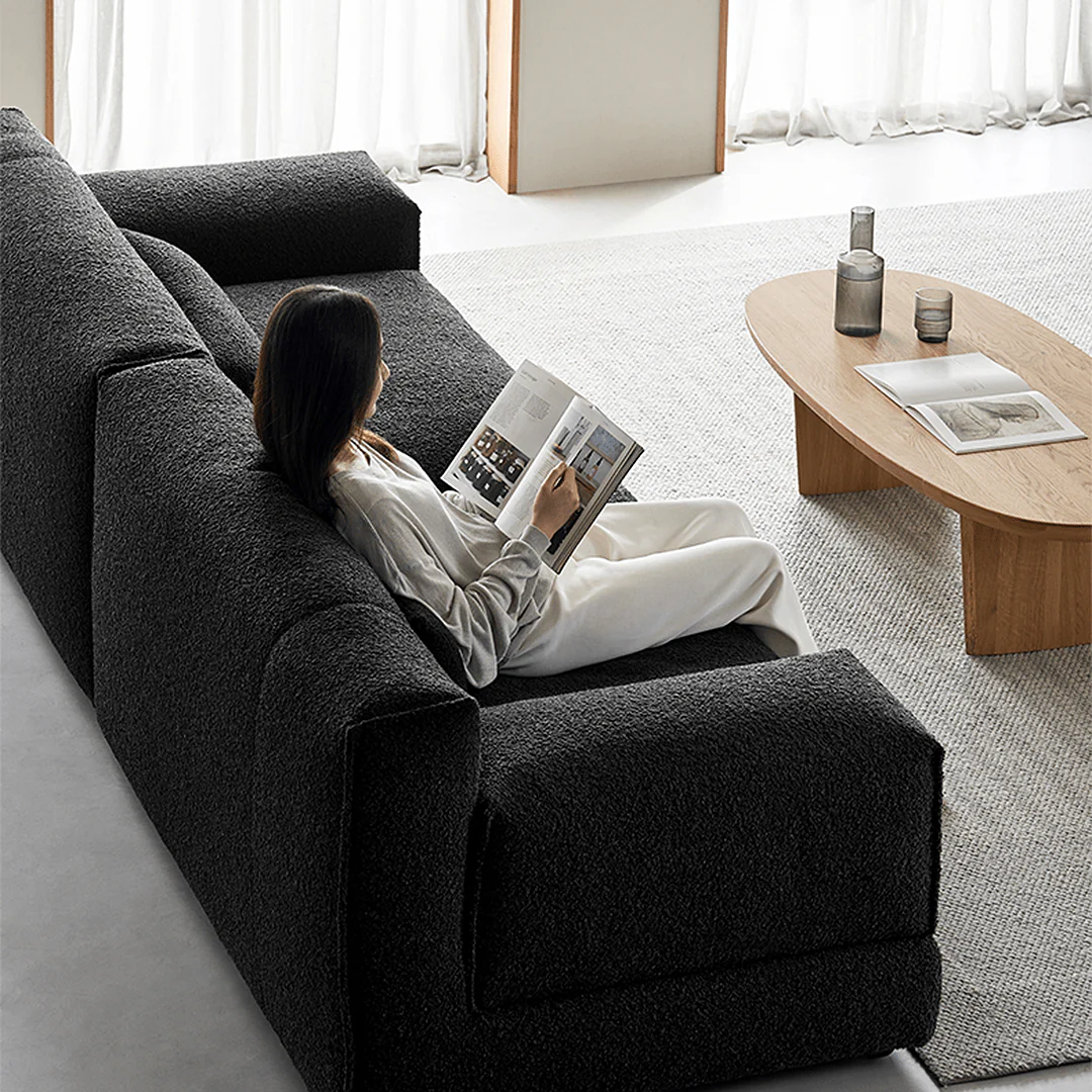Eliana Two Seater / Three Seater Sofa, Black Or White - Image 9