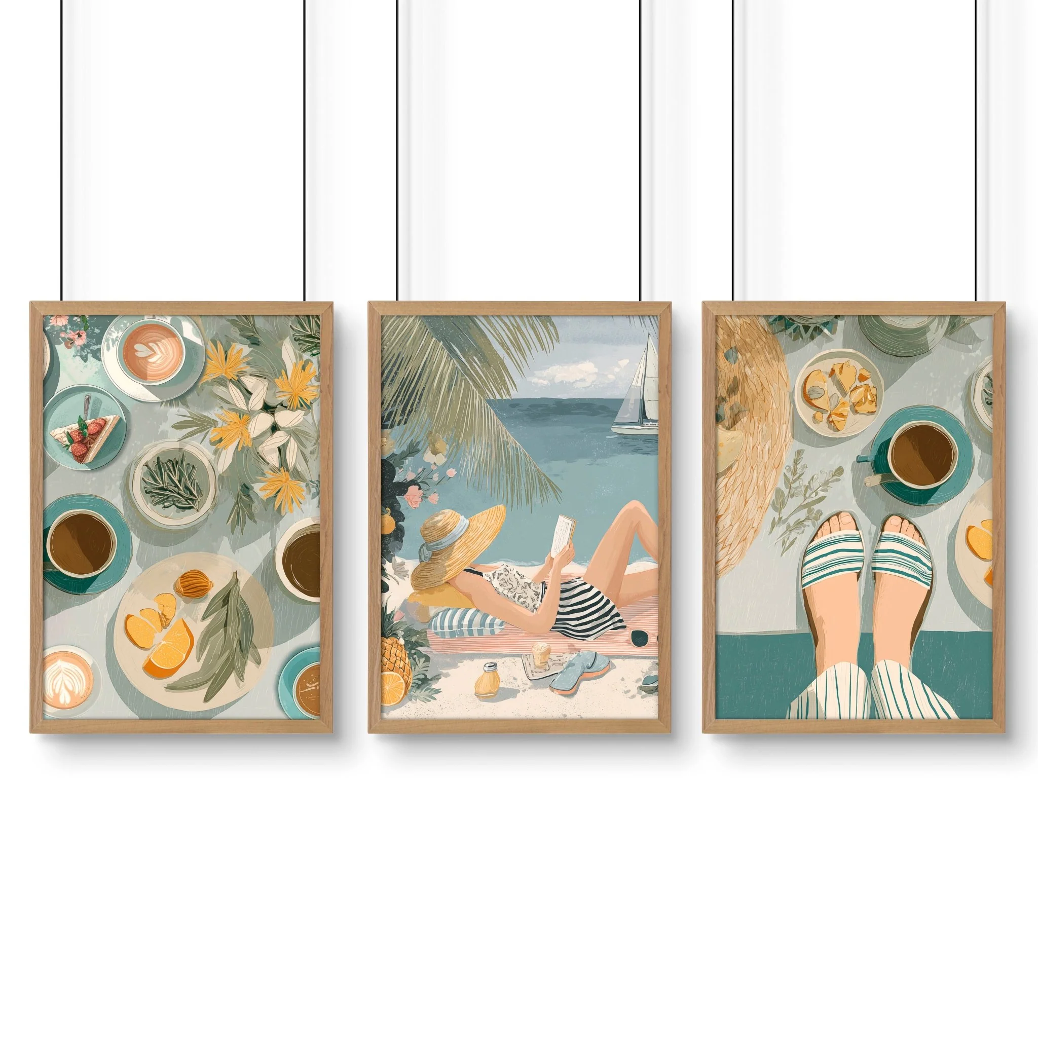 Extra Large Pictures For Living Room | Set of 3 Italian Lifestyle Wall art Prints - Image 17