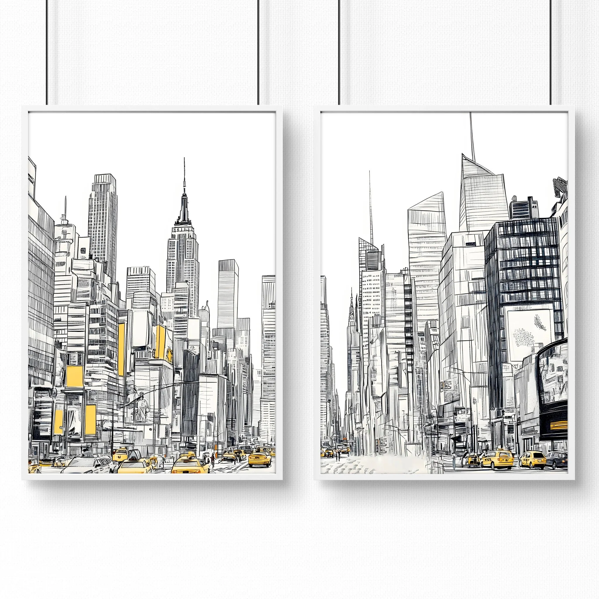 Extra Large Posters For Walls | Set of 2 Urban Skyscrapers Wall art Prints - Image 13