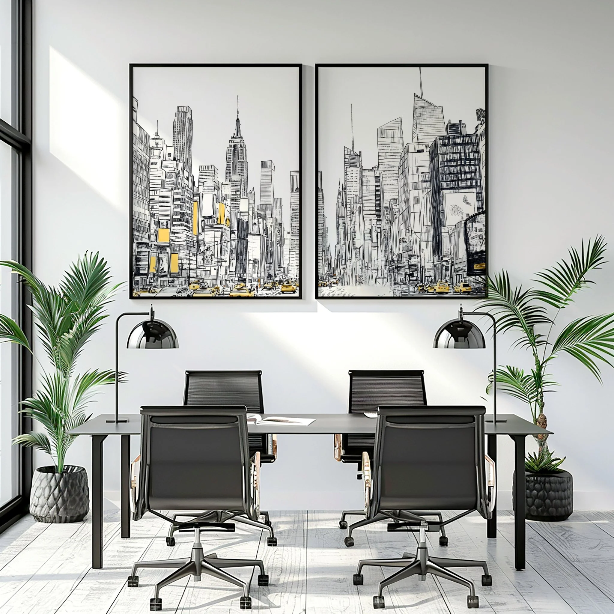 Extra Large Posters For Walls | Set of 2 Urban Skyscrapers Wall art Prints - Image 5