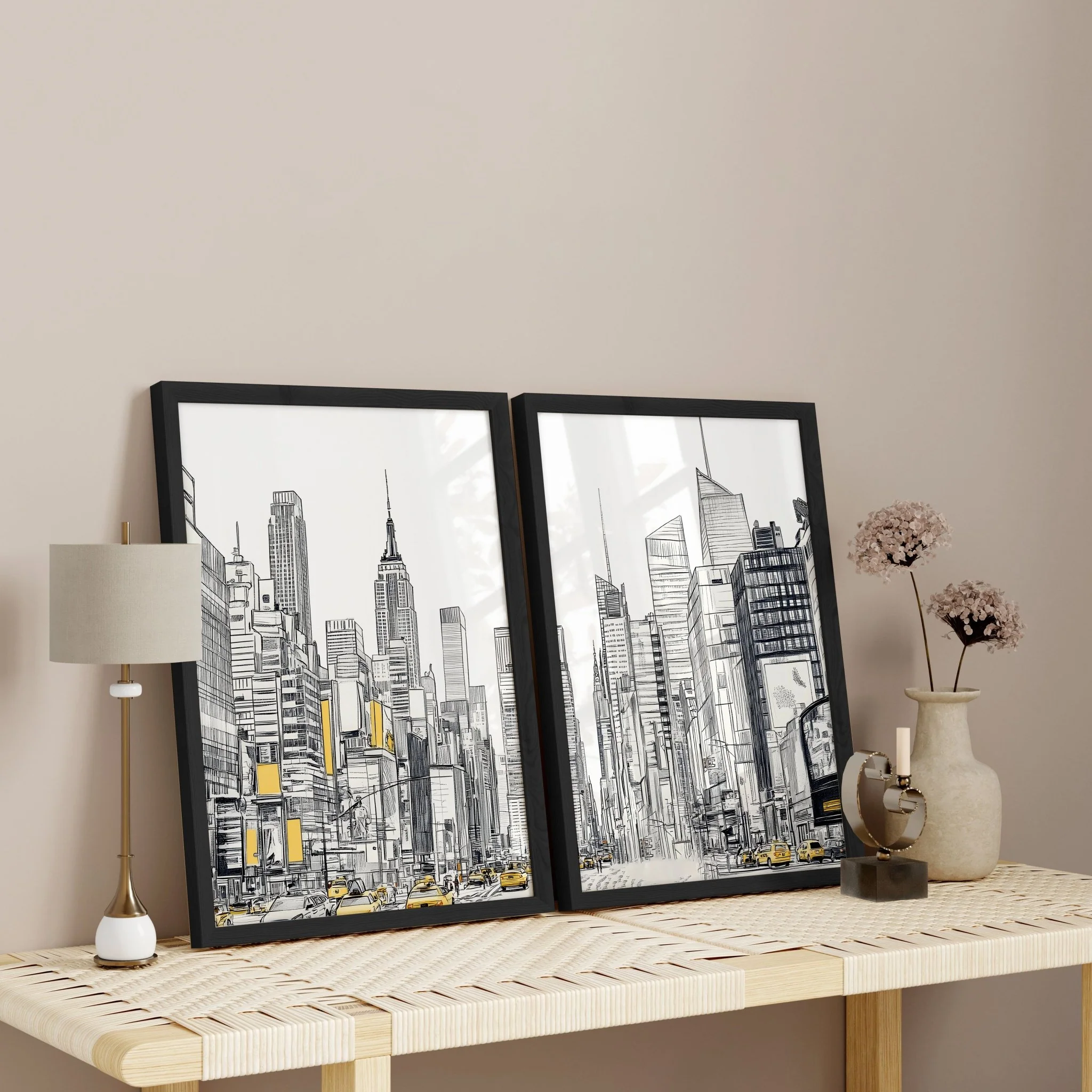 Extra Large Posters For Walls | Set of 2 Urban Skyscrapers Wall art Prints - Image 6