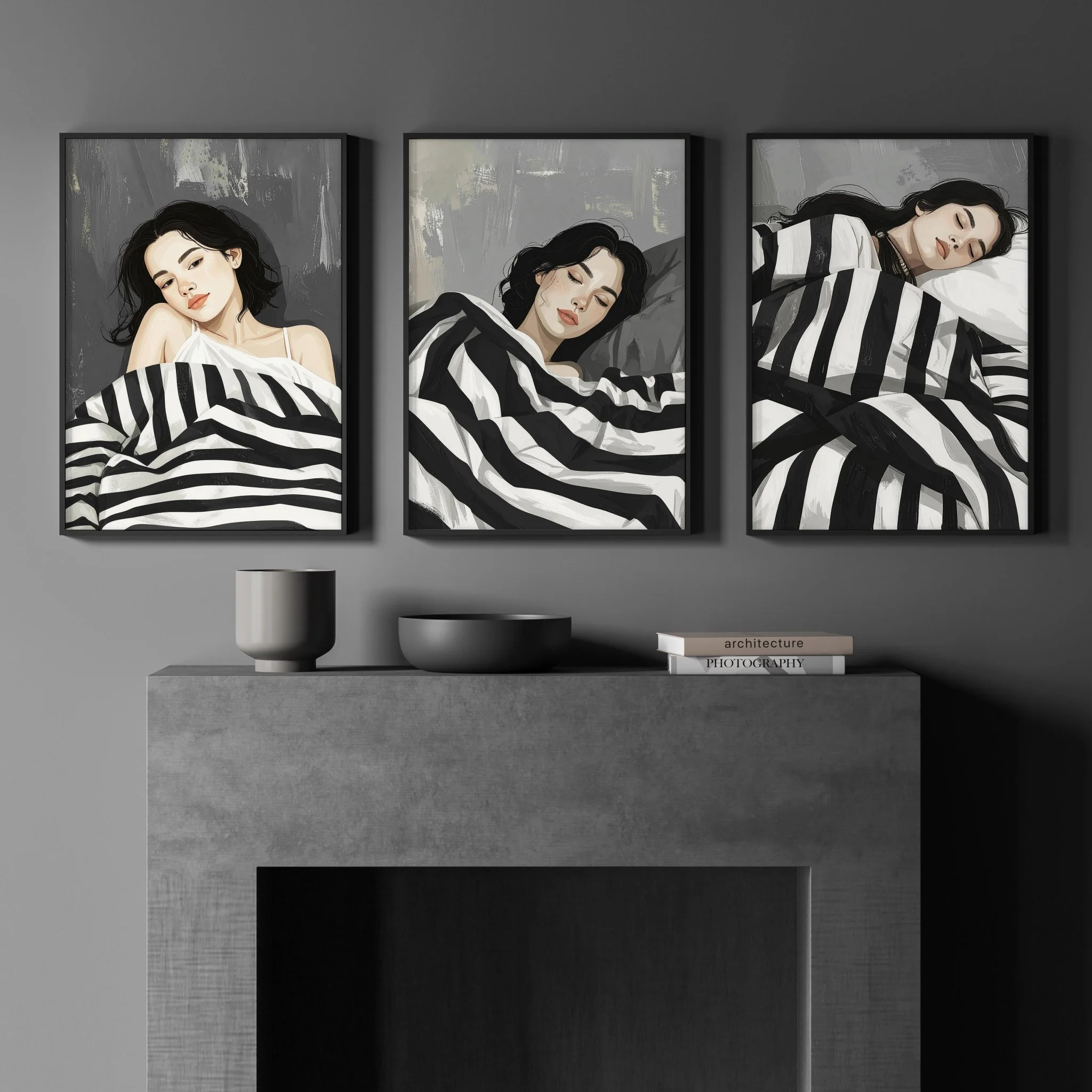Extra Large Wall Art For Living Room | Set of 3 Boho Women Wall art Prints - Image 7