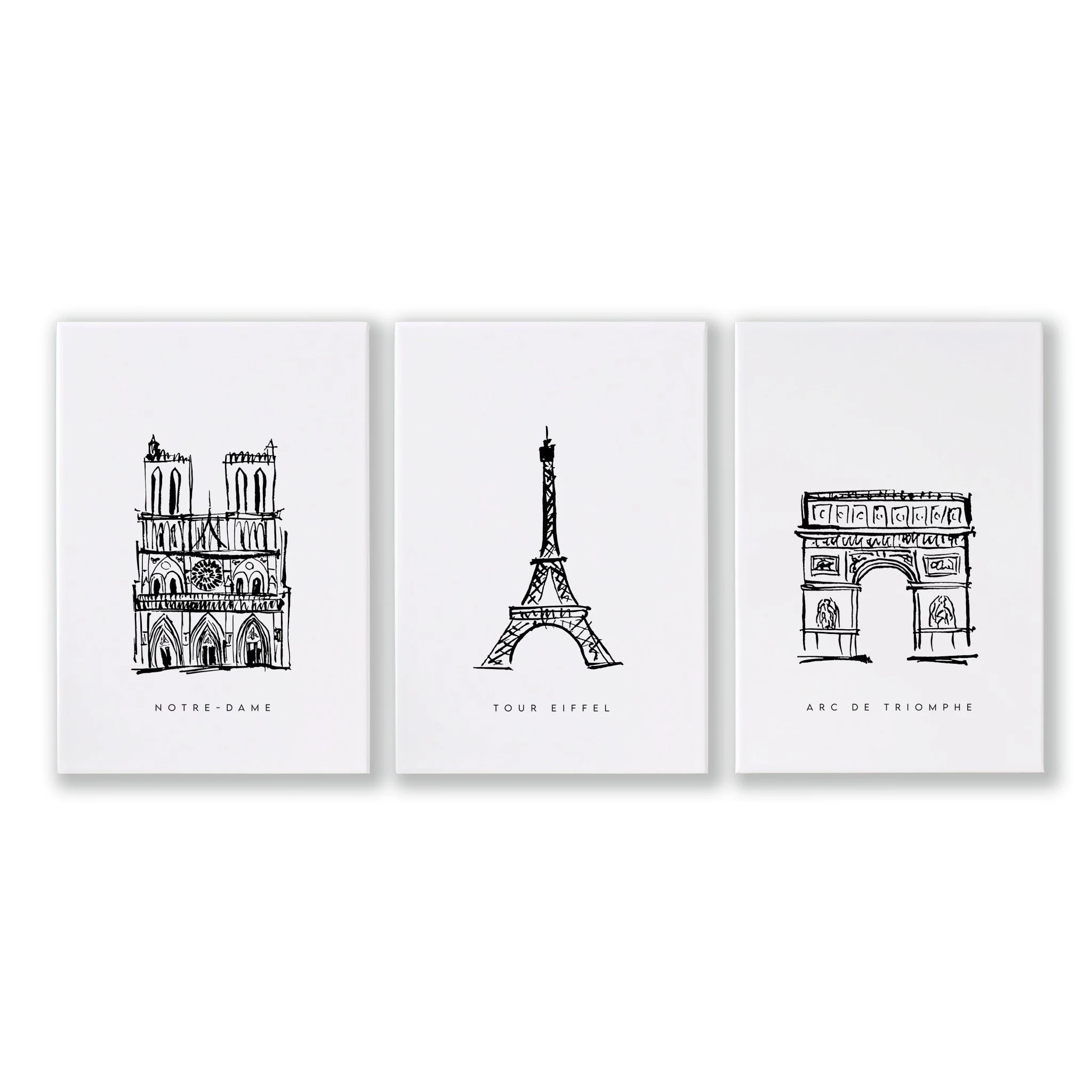 Extra Large Wall Arts | Set of 3 Paris Landmarks Wall art Prints - Image 15