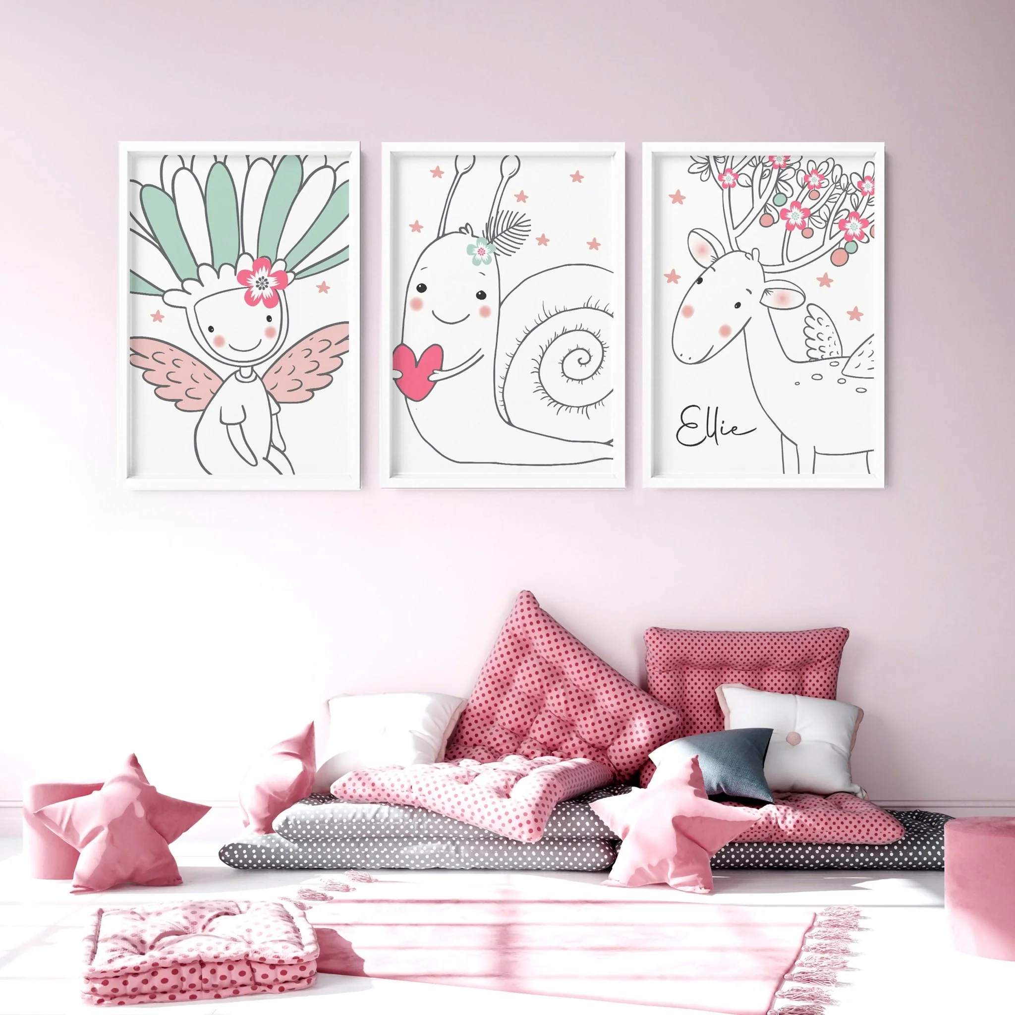 Unicorn name Wall art for Nursery - Image 2