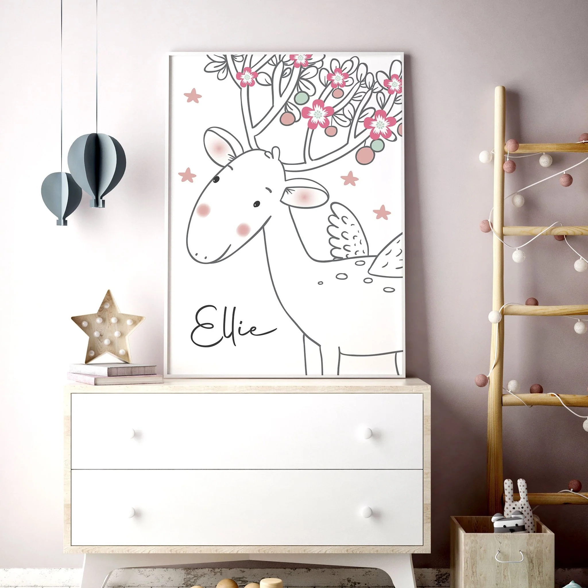 Unicorn name Wall art for Nursery - Image 6