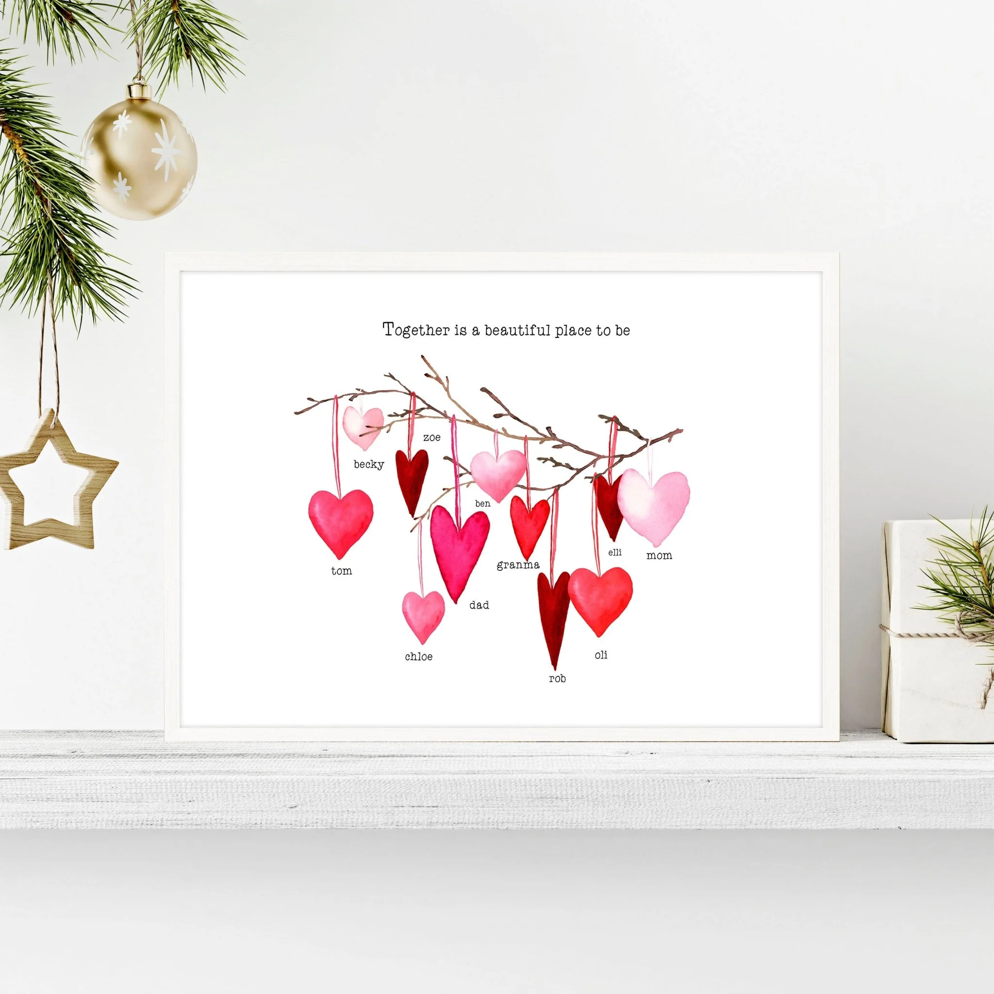Family tree personalised wall art print - Image 4