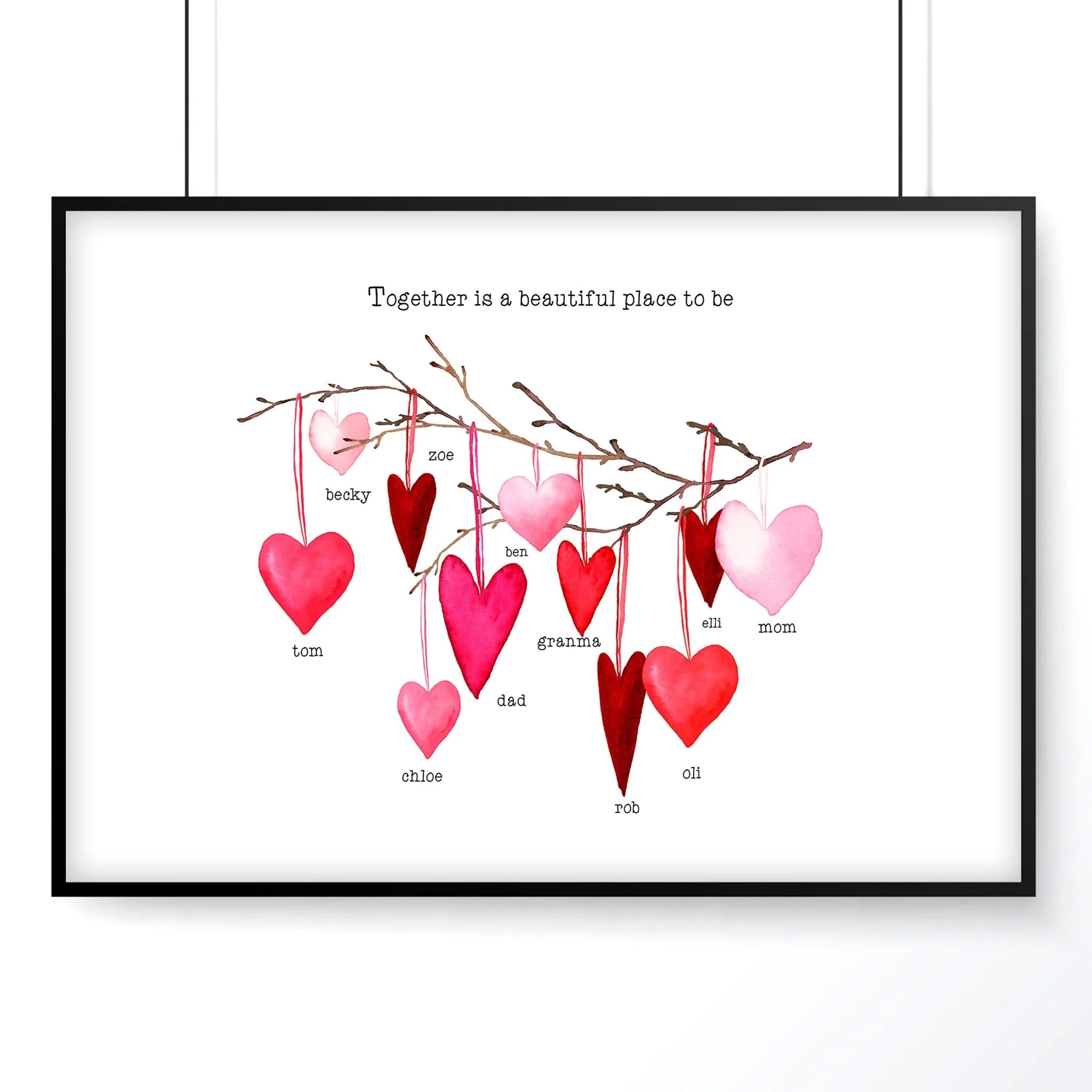 Family tree personalised wall art print - Image 5