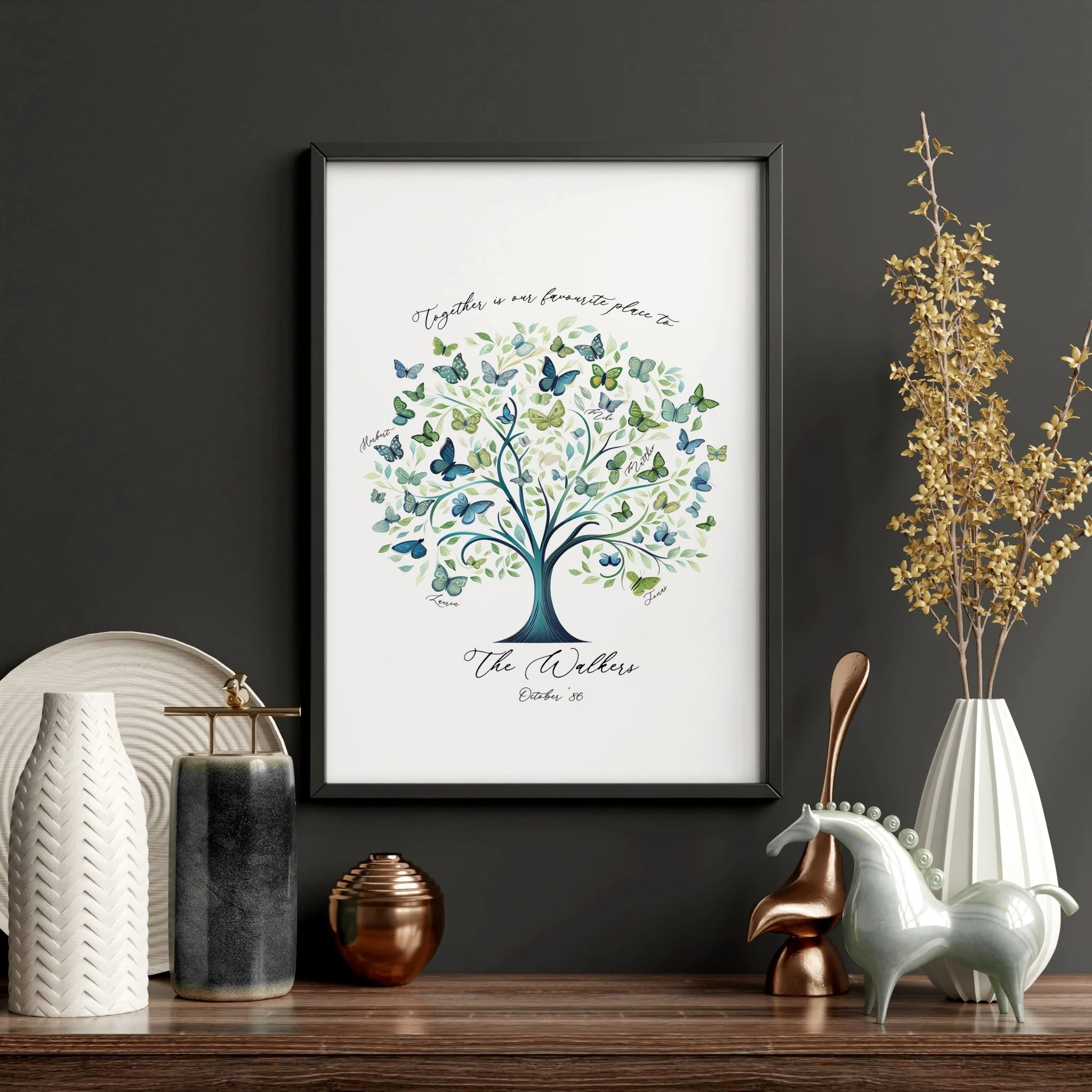 Family Tree Print | Set of 1 Botanical Wall art Prints - Image 4