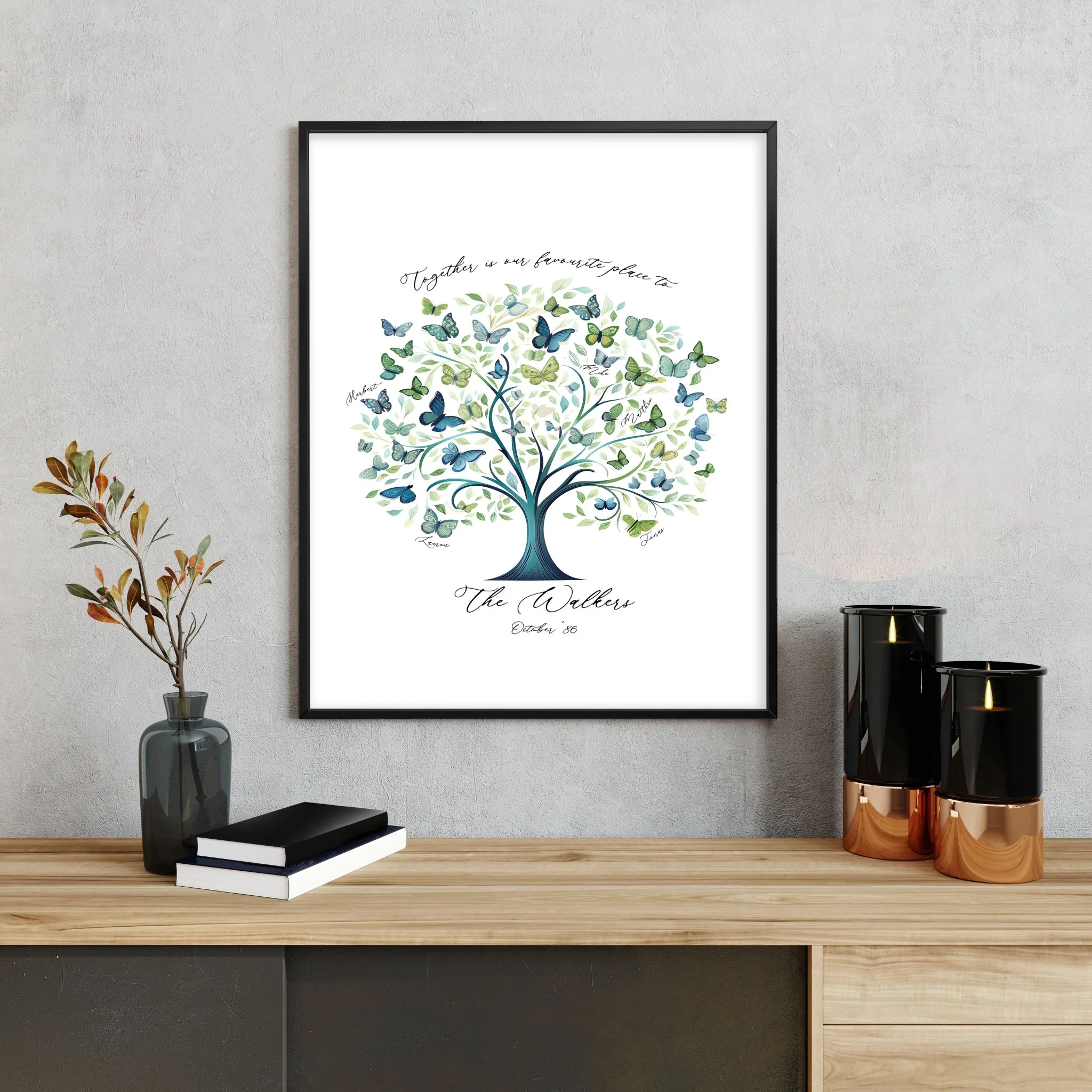 Family Tree Print | Set of 1 Botanical Wall art Prints - Image 7