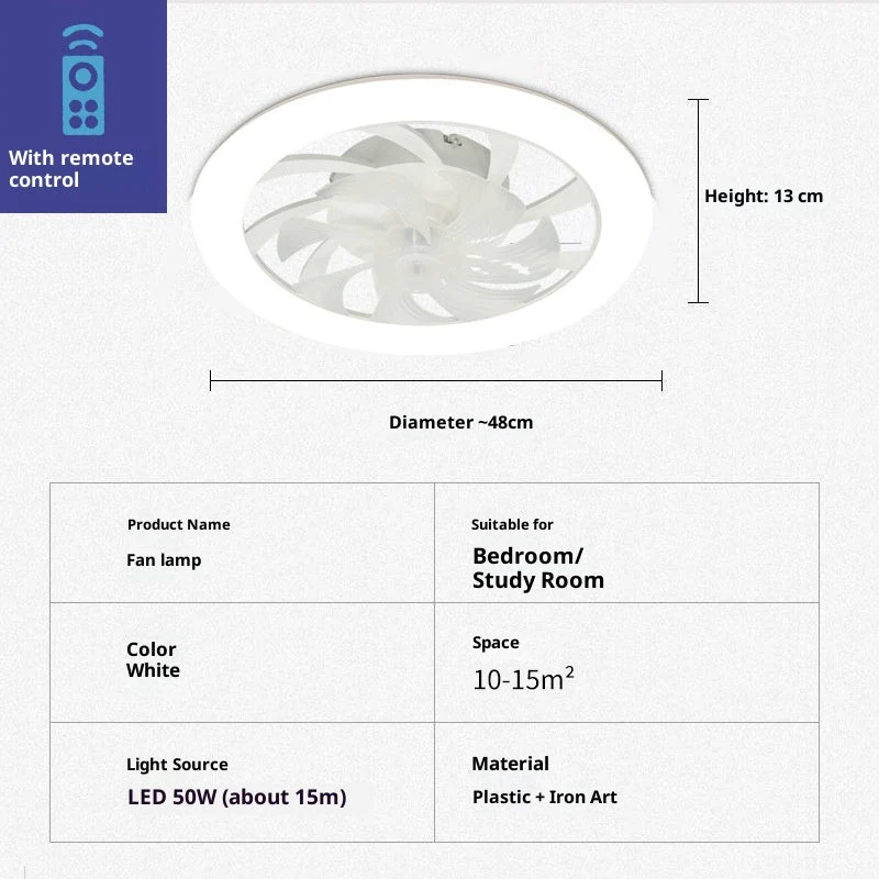 Fan Lamp Minimalist Living Room Dining Room Ceiling Lamp - Image 5