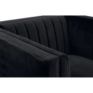 Farah Black Velvet Chair - Image 10